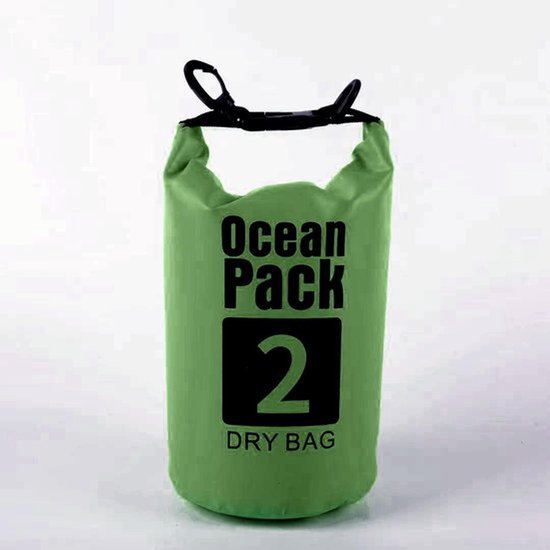 Waterdichte Tas - Droge zak - 2L - Groen - Ocean Pack - Droge Zak - Survival Outdoor Rugzak - Droogzakken - Boottas - Zeiltas