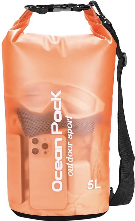 Waterdichte Tas - Dry bag - 2L - Oranje - Ocean Pack - PVC - Droge Zak - Survival Outdoor Rugzak - Droogzakken - Boottas - Zeiltas