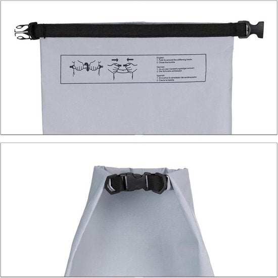 Waterdichte Tas - Droge zak - 30L - Grijs - Ocean Pack - Droge Zak - Survival Outdoor Rugzak - Droogtassen - Boottas - Zeiltas