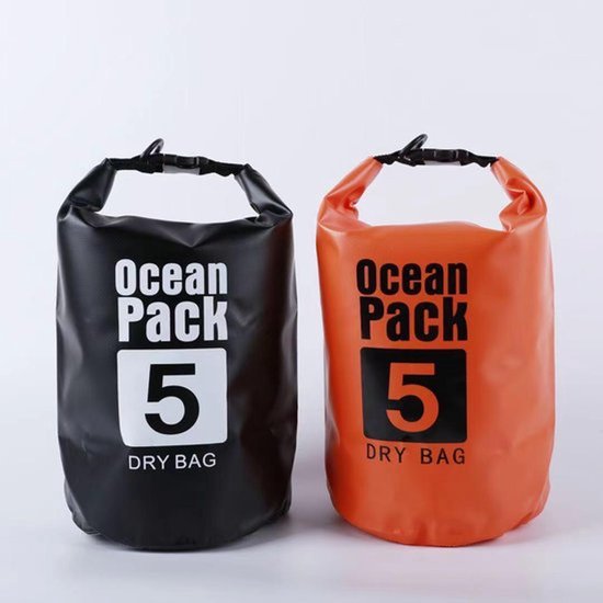 Waterdichte Tas - Droge zak - 5L - Zwart - Ocean Pack - Droge Zak - Survival Outdoor Rugzak - Droogtassen - Boottas - Zeiltas