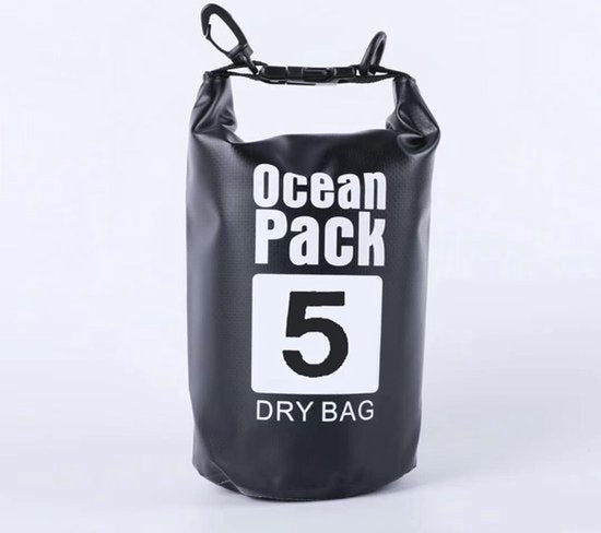 Waterdichte Tas - Droge zak - 5L - Zwart - Ocean Pack - Droge Zak - Survival Outdoor Rugzak - Droogtassen - Boottas - Zeiltas