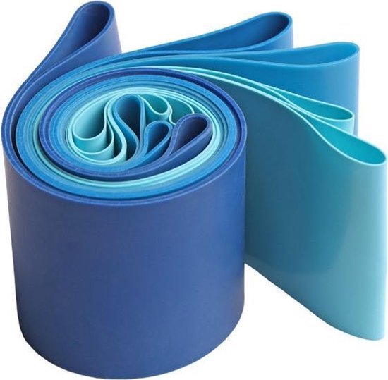 Weerstandsbanden set - 5 stuks - elastiek band fitness - 5 blauwe verschillende weerstandsniveaus - Booty band - Premium