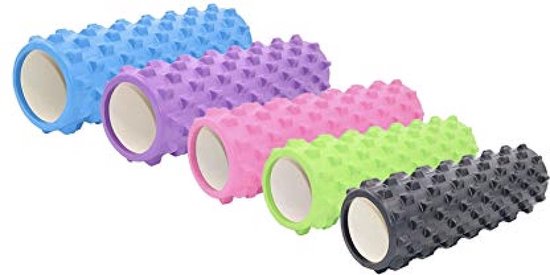 Yoga EVA massage Roller - Foam Rol - Rug - Gym - Fitness - Spier - Pilates - Foamroller - Lichtblauw