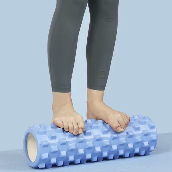 Yoga EVA massage Roller - Foam Rol - Rug - Gym - Fitness - Spier - Pilates - Foamroller - Lichtblauw