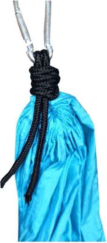 Yoga hangmat - Blauw - Aerial Yoga schommel - Compleet systeem met 3 sets handgrepen - tot 300kg
