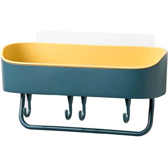 Zelfklevend Doucherek - Badrek - Blauw - Scandinavisch - Zuignappen - Douchemandje - Nordic stijl - Minimalistisch - Doucherekje
