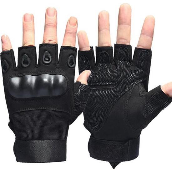Summer Fingerless Motorcycle Gloves - Hard Knuckles - Hand Gloves - Training Gloves - Sports Gloves