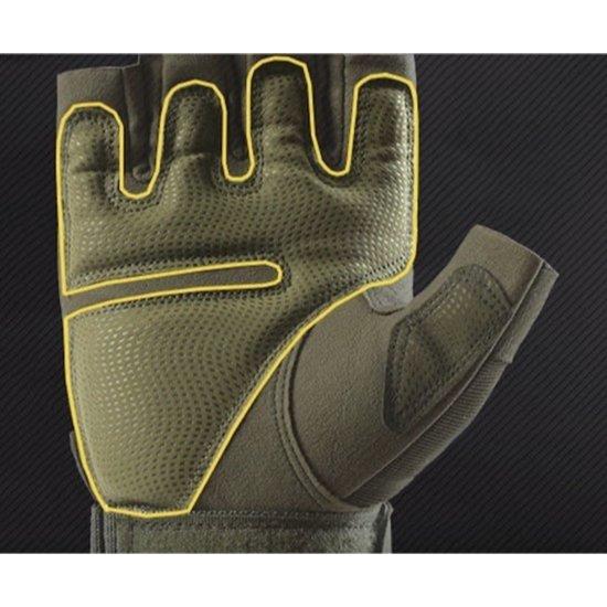 Zomer Vingerloze Motorhandschoenen - Zand - Harde Knokkels - Hand Handschoenen - Trainingshandschoenen - Sporthandschoenen